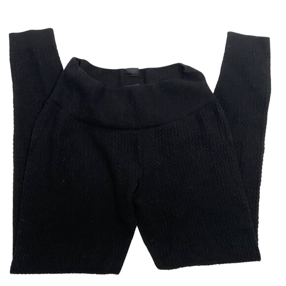 Patagonia Worn Wear textured base layer Leggings S Black Merino Wool blend - Picture 1 of 10